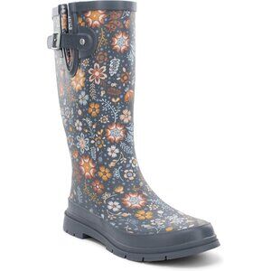 〽️Women's Gray Garden Western Chief Tall Waterproof Rain Outdoor Gardening Boots